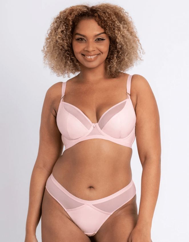 Lucky Star Plunge Bra Blush Pink from Curvy Kate.