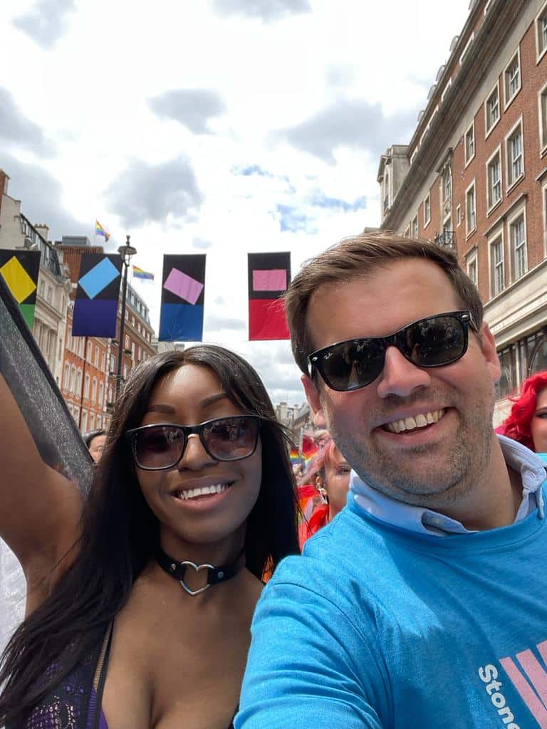 Former Tory MP Ben Howlett pictured at Pride.
